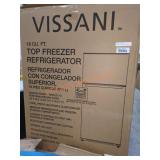 Vissani Stainless Steel Top Freezer Refrigerator