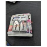 2 packs 2 9v Energizer batteries