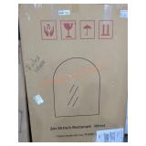 24" x 36" rectangular mirror, gold