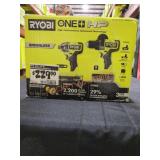 Ryobi 18v Brushless 2-Tool Combo Kit Hammer Drill