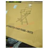1 white 30" directors chair frame