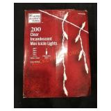 200 clear Incandescent Mini Icicle Lights