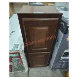 Brown bridge wall cabinet