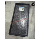 1 black 17" x 35" rubber boot tray
