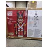6ft LED Candy Soldier Nutcracker