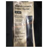 Digital ceramic tower heater, 30"