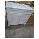 White Vanity w/ Top 36.5" x 18-3/4" x 34.5"