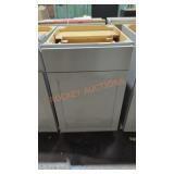 20in by 36in grey cabinet