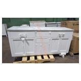 Two Sink Marble Top Vanity 6ftx22inx32in