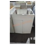 Stainless Steel Sink with White Base