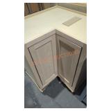 28in by 28in by 34in brown cabinet