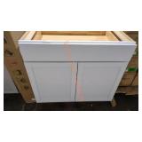 White cabinet 35-1/2" x  25-1/4 " x 34-1/2"