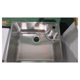 utility sink with white bottom 24-1/2" 21-1/2"