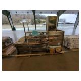 Dishwasher, DeWalt saw stands, double vanity