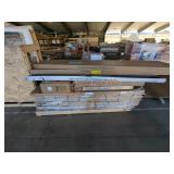 Aria railing, fireplace tv wall mount, wood