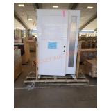 White Exterior Door with Sidelite