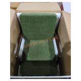 Poly & Bark Distressed Green Velvet Chair