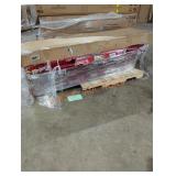 Skid of a pantry cabinet and 3 husky 77" 4 teel