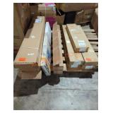 Skid lot of misc flooring and blinds