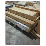 Skid of metal tech scaffolding and bed