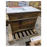 Wood Finish Bathroom Vanity With Sink Top Approx