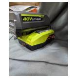 Ryobi 40v 4 ah battery and charger