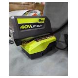 Ryobi 40v 6 ah battery and charger