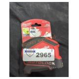 Milwaukee 25ft compact auto lock tap measurer