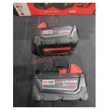 (2)Milwaukee M18 XC5.0 Batteries