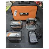 Ridgid (2) 18V 4Ah + Charger Kit