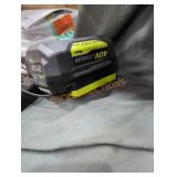Ryobi 40v 4 ah battery and charger