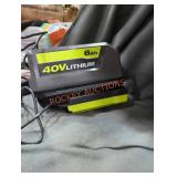 Ryobi 40v 6 ah battery and charger