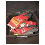Box Lot Milwaukee gloves and Drill Bits