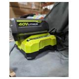 Ryobi 40v 4 ah battery and charger