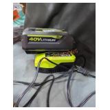 Ryobi 40v 5 ah battery and charger