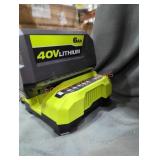 Ryobi 40v 6 ah battery and charger