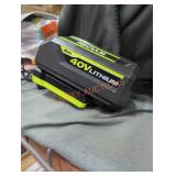 Ryobi 40v 4 ah battery and charger