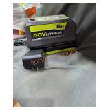 Ryobi 40v 6 ah battery and charger