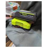 Ryobi 40v 4 ah battery and charger