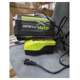 Ryobi 40v 6 ah battery and charger