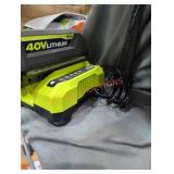 Ryobi 40v 4 ah battery and charger