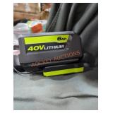 Ryobi 40v 6 ah battery and charger