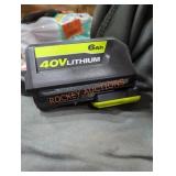 Ryobi 40v 6 ah battery and charger