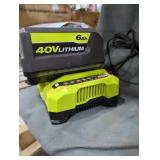 Ryobi 40v 6 ah battery and charger