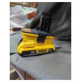 DeWalt 20v 2 ah battery and adapter for 18v