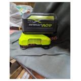 Ryobi 40v 7.5 ah battery and charger