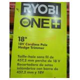 Ryobi 18v 18" cordless pole hedge trimmer