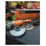 Ridgid 7" twist handle angle grinder corded