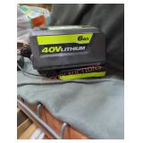 Ryobi 40v 6 ah battery and charger