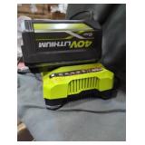 Ryobi 40v 6 ah battery and charger